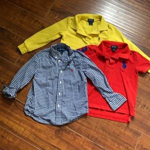 Lot of 3 Classic Ralph Lauren Boys Shirts